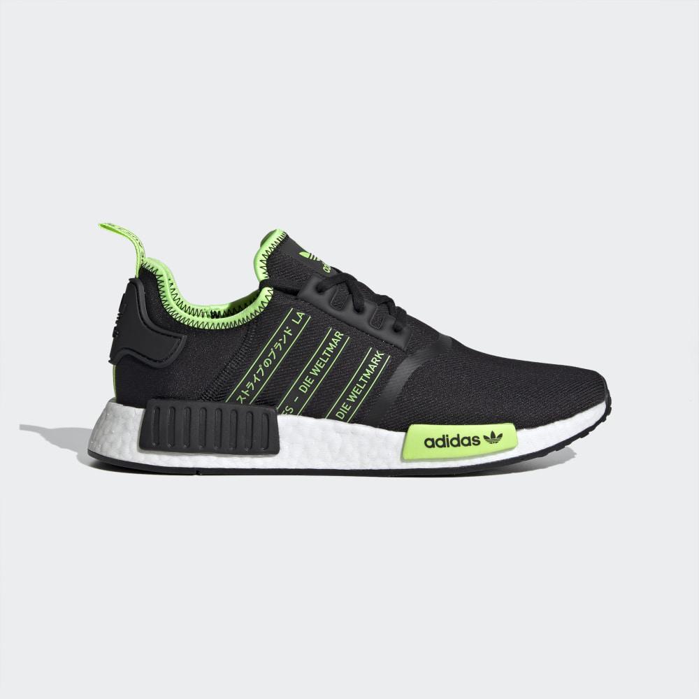 Adidas Men's NMD_R1 Originals Shoes Black/Green Ireland FX1032